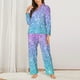 thumbnail image 2 of Balery Multicolor Glitter Conjunto de Pijama con Estampado para Mujer, Conjunto de Dos Piezas con Manga Larga, Ropa de Dormir Suave con Bolsillos, Pijamas Cómodos-Small, 2 of 7