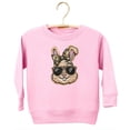 thumbnail image 5 of Ink Printed NOT a Chenille Patch Camo Bow Easter Bunny Pullover for Girls Pink Sweatshirt 3T, 5 of 8