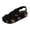 Black, variant on Fisherman Sandals for Women Closed Toe Clogs Cork Footbed Arch Support Suede Slip on Adjustable Ankle Strap Summer Comfortable Shoes Black Size 5.5