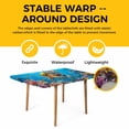 thumbnail image 4 of Funny Diving Tiger Table Cloths for 6 Foot Rectangle Tables, Ocean Sea Coastal Coral Fish Marine Life Patio Waterproof Elastic Fitted Tablecloths, Washable Rectangular Table Cover for Camping, 4 of 8