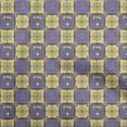 thumbnail image 1 of oneOone Cotton Jersey Purple Fabric Asian Tile Traditional Floral Sewing Material Print Fabric By The Yard 58 Inch Wide, 1 of 4
