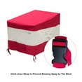 thumbnail image 3 of HGmart Patio Furniture Covers 100% Waterproof Outdoor Lawn Heavy Duty Sofa Covers with Air Vent And Stable Strap Size 76x33x33Inch, Wine Red, 3 of 7