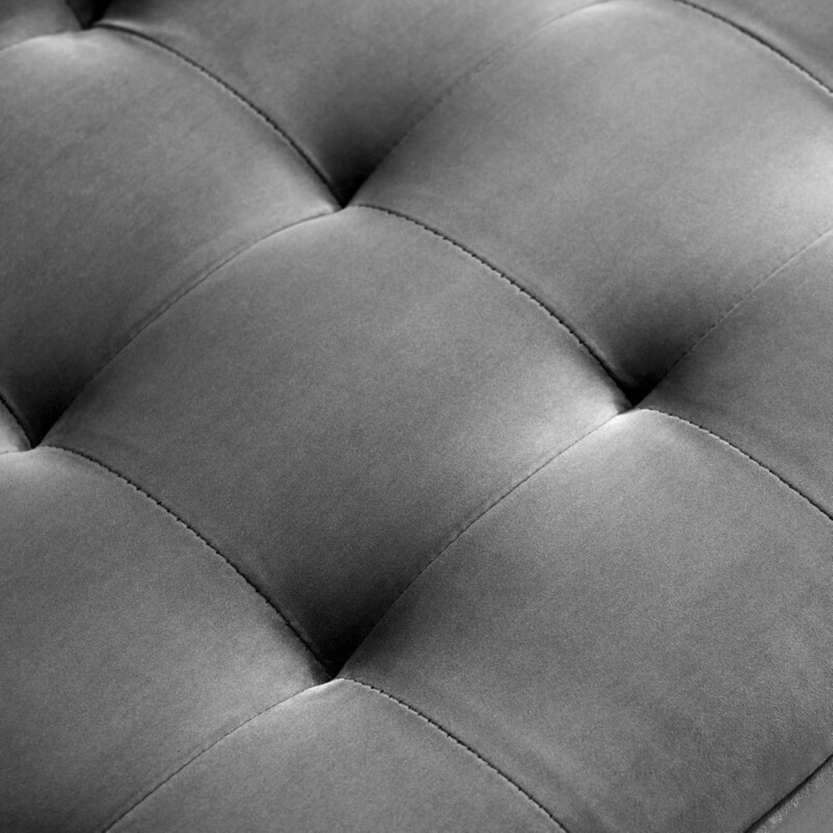 Uspridefurniture Helene 55.87'' Velvet Recessed Arm Loveseat, Gray