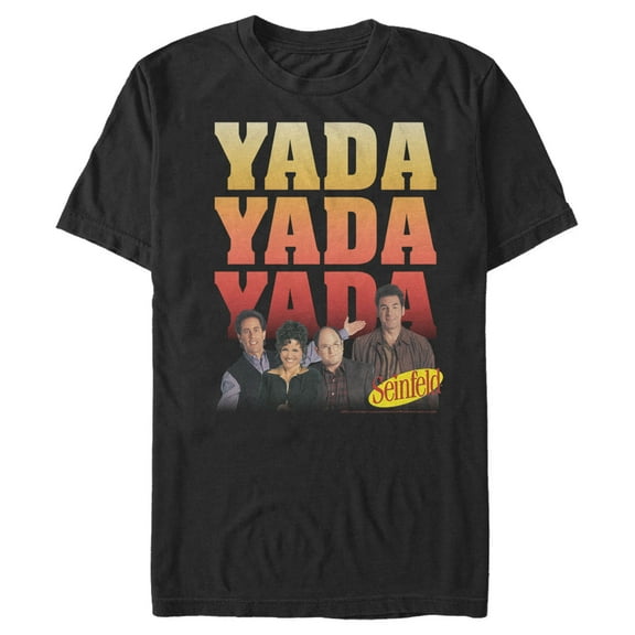Men's Seinfeld Yada Yada Yada Cast Photo Graphic Tee Black 2X Large