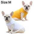 thumbnail image 2 of Chaleco para mascotas de 2 piezas, ropa para perros y gatos, chaleco transpirable de verano de manga corta, color sólido, 1382, 2 of 6