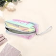 thumbnail image 3 of Unique Bargains 1 Pc Women Portable LOVE Makeup Bag for Vacation Travel Gym Wedding Plush Green, Purple, 3 of 3