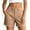 Khaki, variant on HomeDM Shorts for Women High Wasit Button Zip Closure Wide Leg Shorts Khaki Summer Casual Work with Pockets Size L