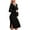 Black, variant on Bowake Black Maternity Dress Long Sleeve Round Neck Side Slit Maternity Sweater Dress Maternity Bodycon Dress