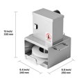 thumbnail image 4 of KFFKFF Electric Pizza Dough Press Machine, 6-Inch Pastry Press Plate, Stainless Steel Bread Presser, Adjustable Thickness Forming Tool for Commercial Use, Includes 100 Pcs Parchment Paper, 4 of 9