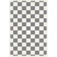 thumbnail image 1 of Aspen Brands RUG7G46 4 x 6 ft. English Checker Design Rug - Grey & White, 1 of 2