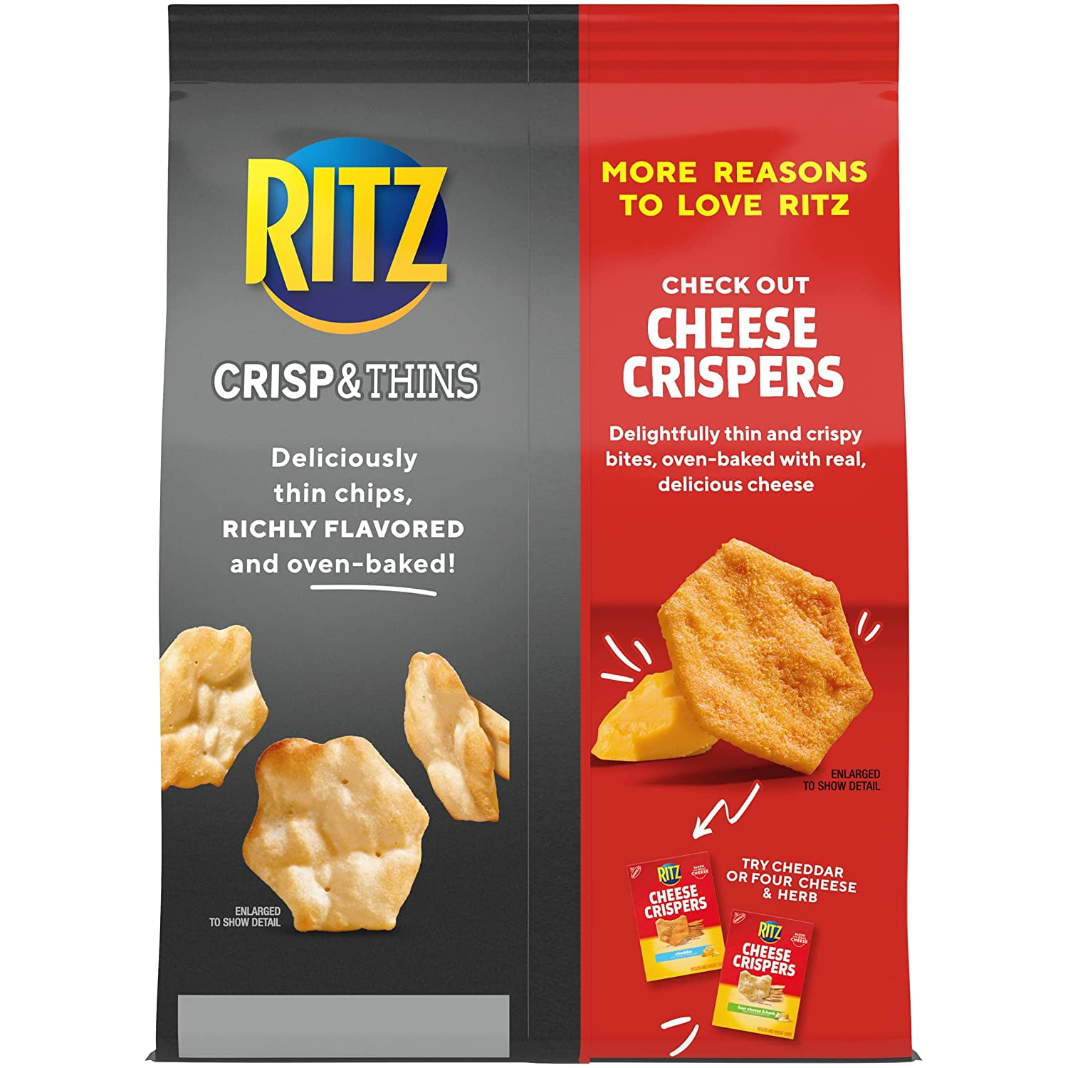 RITZ Crisp and Thins Cream Cheese and Onion Chips, 7.1 oz
