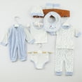 thumbnail image 2 of Karoyedx Baby Clothes Fall Baby Girl Outfits Newborn Girl Clothes Preemie Baby Outfit Pants Layette New Born Boy Clothing Set Blue Size,0-3 Months, 2 of 5