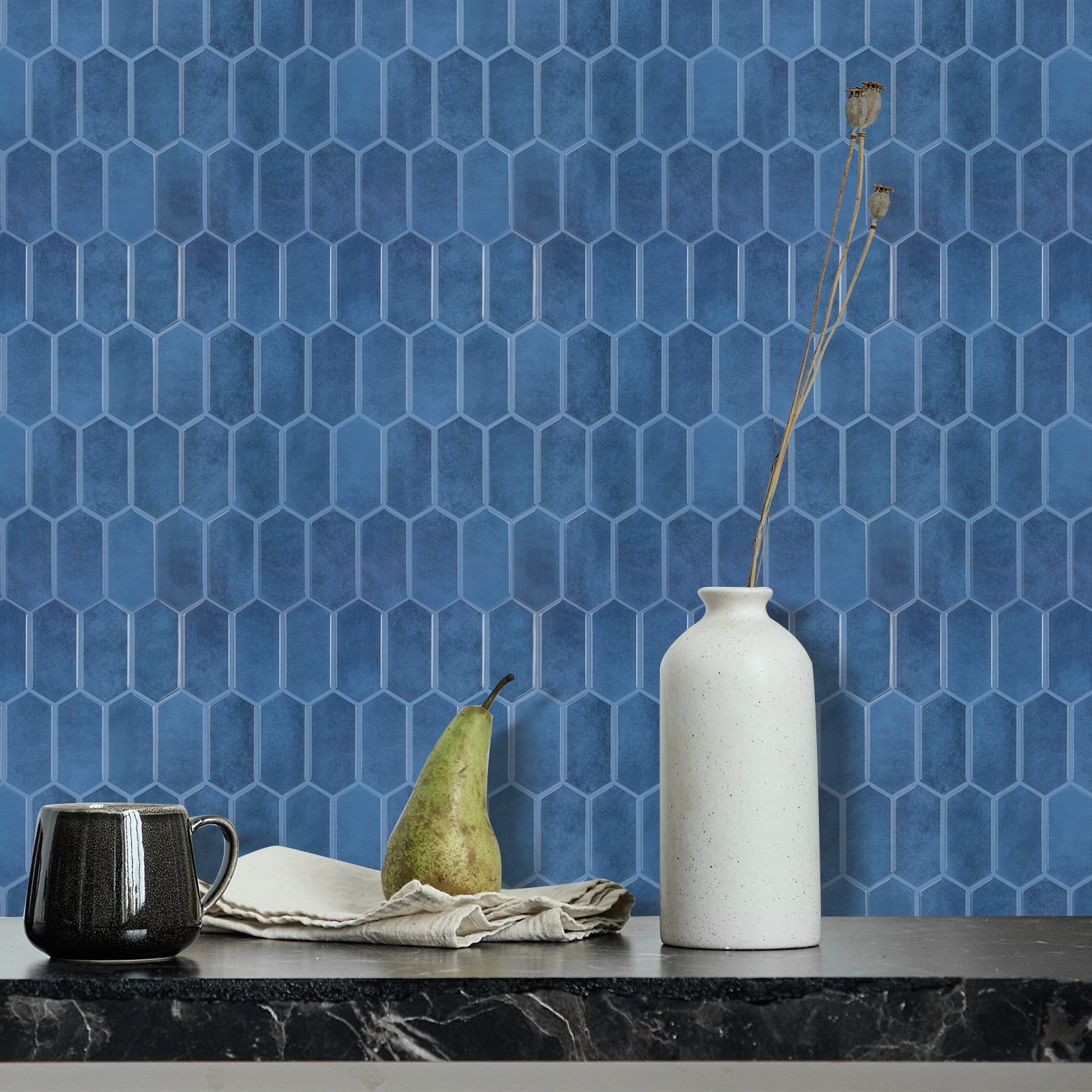 Peel And Stick Backsplash 3D Stick On Vinyl Sticker Thicker Upgrade Waterproof Mosaic Tiles 12 X 12 Inch (Set Of 10)