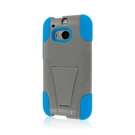 MPERO IMPACT X Series Kickstand Case for The All New HTC One M8 - Blue / (Best Htc One M8 Accessories)