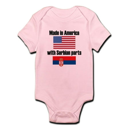 

CafePress - Made In America With Serbian Parts Body Suit - Baby Light Bodysuit