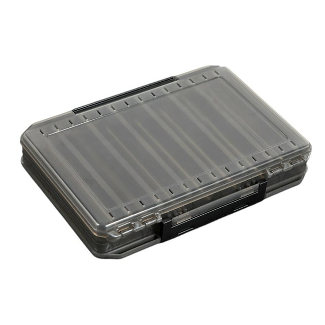 Tackle de pesca de dos capas Caja de almacenamiento Caja de accesorios de pesca con mosca Organizador portátil multipropósito Caja de señuelos de SG