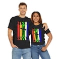 thumbnail image 7 of DJH Apparel | Jesus Saves Christian Unisex Cotton T-shirt, 7 of 7