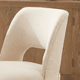 thumbnail image 4 of Vknow Furniture Modern Chenille Upholstered Dining Chairs Set of 2 with Cutout Back and Solid Wood Legs for Dining Room, Kitchen and Living Room,Beige, 4 of 8