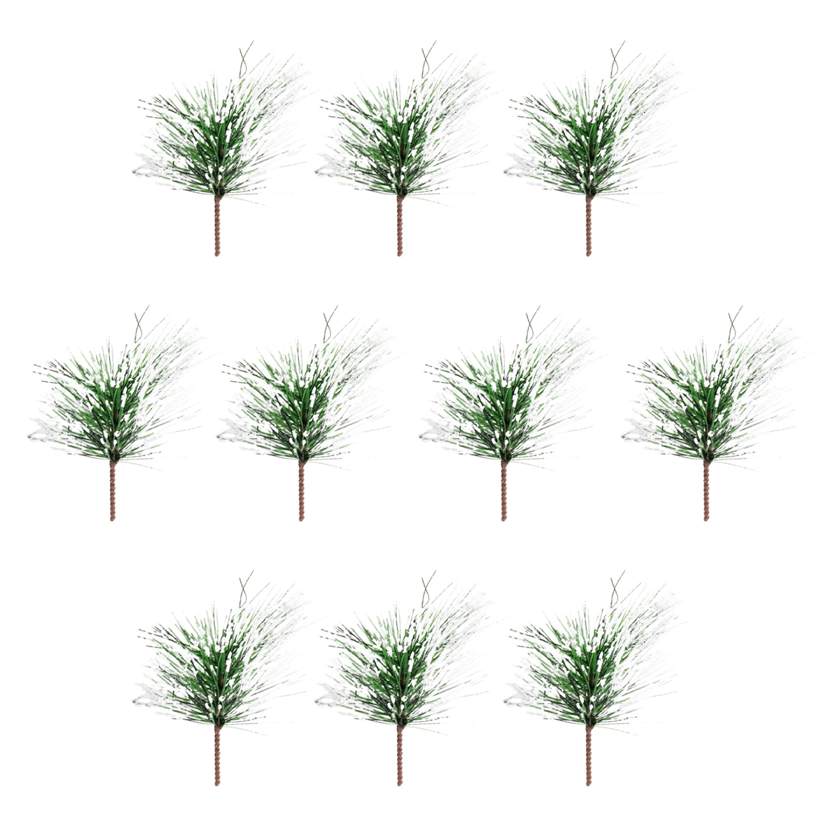 Details about   Christmas Artificial Snow Frost Pine Needles Branches Holiday Decor Fake Flower 