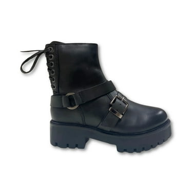 Claire Black Biker Boots
