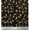 thumbnail image 1 of Soimoi Black Cotton Duck Fabric Abstract & Arrow Symbol Print Fabric by Yard 42 Inch Wide, 1 of 5