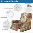 thumbnail image 5 of HELLHERO Hummingbird Flower Print Couch Cover for Reclining Sofa Skin Friendly Breathable Recliner Chair Covers Slipcovers, 5 of 8