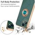 thumbnail image 2 of Electroplated Magnetic Ring Holder Case for iPhone 15, 360 Degree with Rotation Metal Anti-Drop Finger Ring Holder Magnet Car Holder Soft Slim Silicone Shockproof Cover - Dark Green, 2 of 9