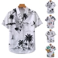 thumbnail image 4 of Men 3D Print Shirt Short Sleeve Blouse Lapel Neck Top Summer Cardigan Button Top, 4 of 9