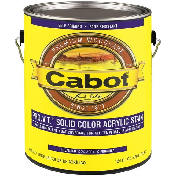 Cabot Solid Tintable 0806 Neutral Water-Based Acrylic Siding Stain 1 gal.