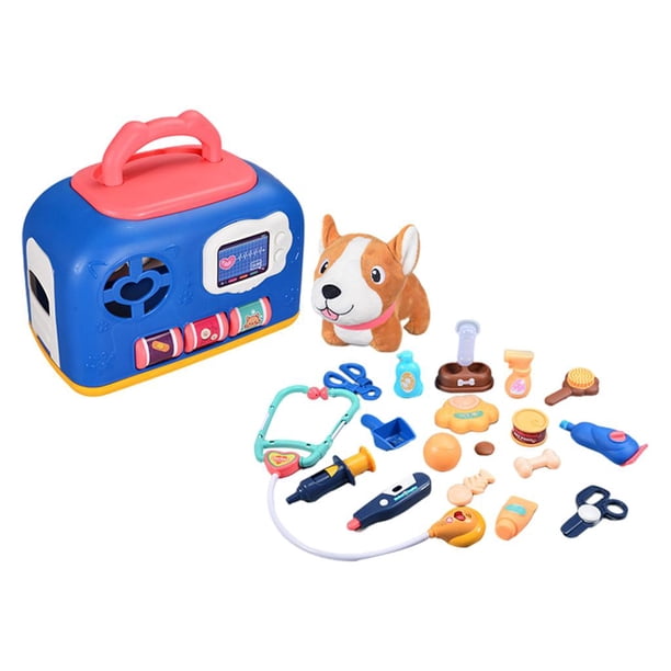 Meland Juego De Médico Veterinario Para Niños – 24 Piezas Con Disfraz, Perro De Peluche Y Estetoscopio Con Sonido Y Luz – Juego De Rol Para Niños De 3 A 6 Años