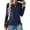 Fall Clothes Dark Blue, variant on Womens Fall Clothes with Drawstring, Long Sleeve Shirts for Women Fashion Slimmi Fit Solid Color Crewneck T-Shirts Basic Tops