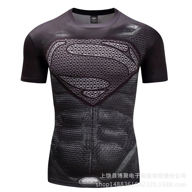 Marvel Spider-Man Impresión 3D Manga corta Vengadores Iron Man Body Deportes Casual Cuello redondo Camiseta Hulk Cosplay DisfrazD015 grisLos Vengadores Deng Xun unisex