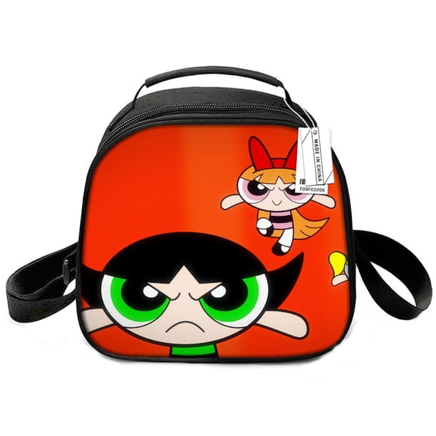 Bolsa de almuerzo, bolsa tipo bento, portátil, anime, superpuff, niñas
