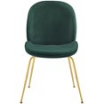 thumbnail image 4 of Modway Scoop Gold Stainless Steel Leg Performance Velvet Dining Chair in Green, 4 of 6
