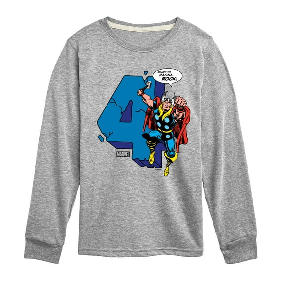 Marvel Thor - Birthday Four - Toddler and Youth Long Sleeve Graphic T-Shirt