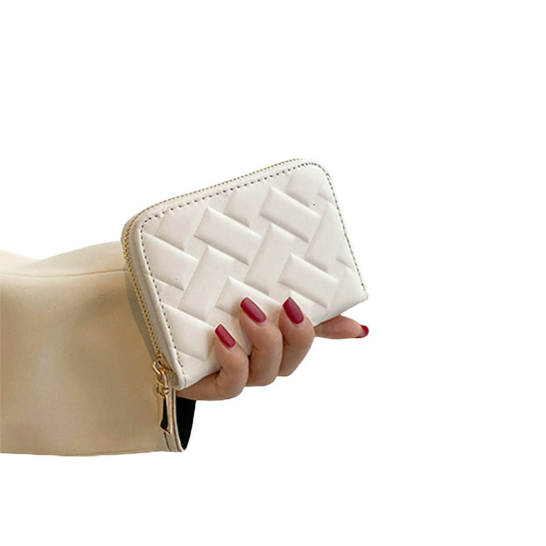 Sunisery Women PU Leather Wallet Card Key Holder Zip Coin Purse Mini Clutch  Bag For Teen Girls