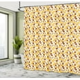 thumbnail image 4 of Ambesonne Insects Shower Curtain, Bees and Irregular Hexagons, 69"Wx70"L, Yellow Redwood, 4 of 4