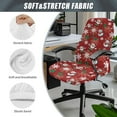 thumbnail image 6 of Renewold Snowman Santa Claus Snowflake Red Office Chair Cover Black Leopard Print Computer Desk Chair Cover Anti-slip Decorative Slipcover with Elastic Bottom for Home Christmas Decor, L, 6 of 7