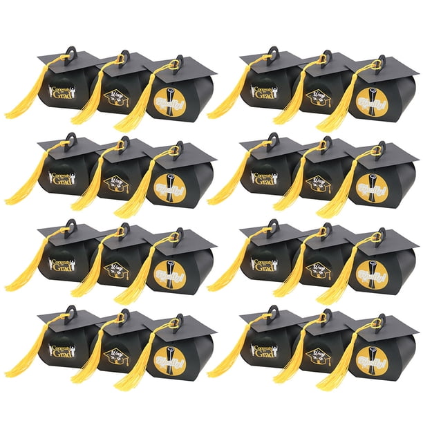 KAKOWELY 24 juegos de cajas para envolver dulces de graduación, regalos para fiestas de graduación y dulces delicados.