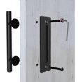 thumbnail image 4 of 30.48cm /12 Black Door Handle For Sliding Barn Door -- Black Sliding Barn Wood Door Handle, 4 of 5