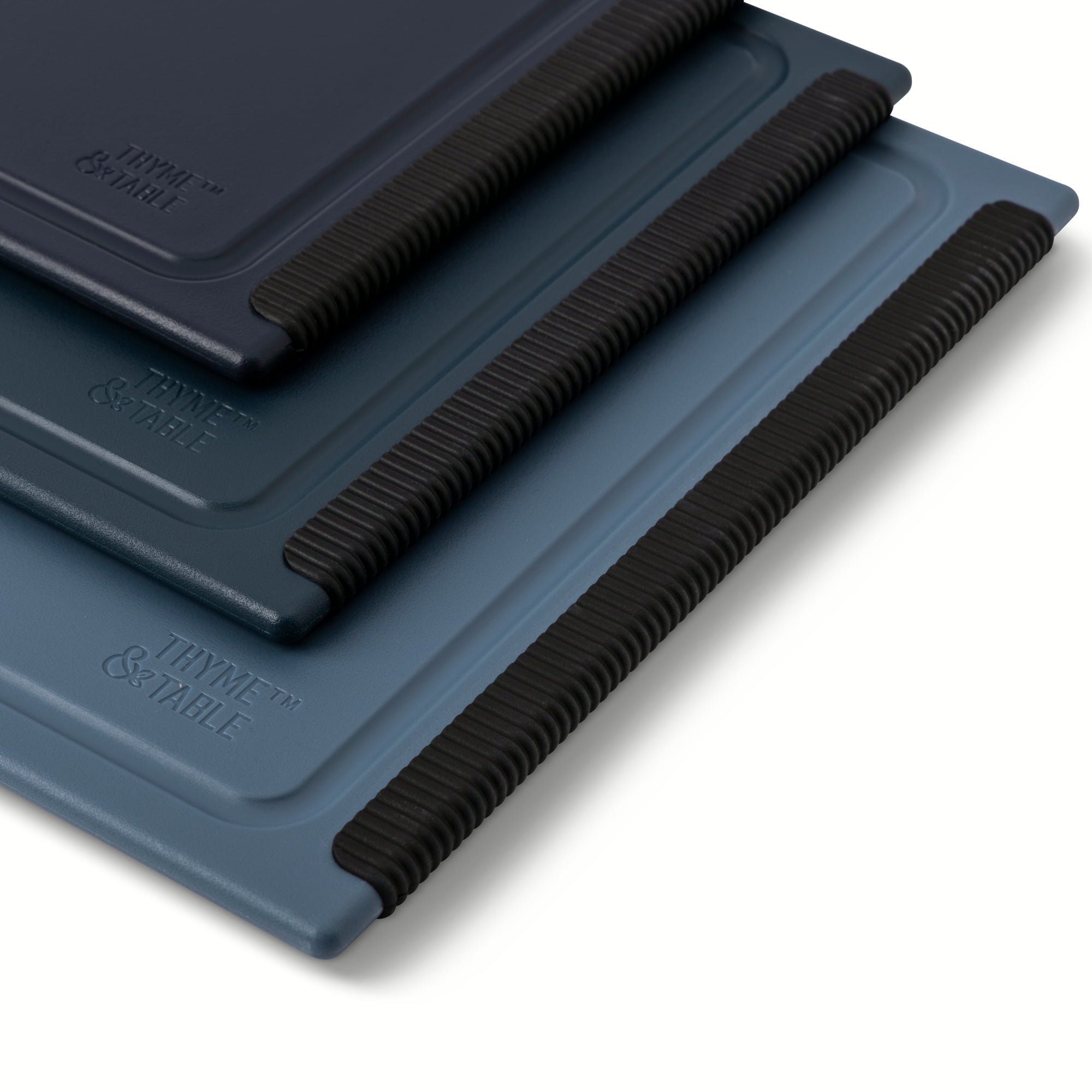Thyme & Table 3-Piece Poly Cutting Boards Blue - SM 8.5x12", MD 10"x14", LG 12"x16"