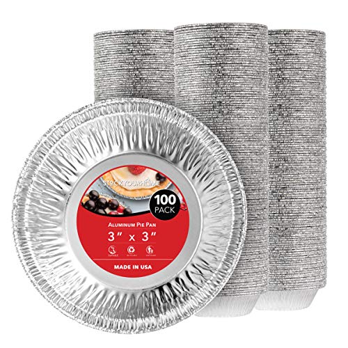 Stock Your Home 3 Inch Aluminum Foil Pie Pans (100 Count) - Disposable ...