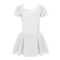 thumbnail image 2 of CHICTRY Girls Short Sleeves Tutu Ballet Dance Dress Gymnastic Training Leotard White 12-14, 2 of 7