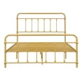 thumbnail image 3 of YOFE Full Size Platform Bed Frame, Heavy Duty Metal Platform Bed with Slats Support & Center Support Legs, Platform Bed with Steel Headboard and Footboard, Simplistic and Modern, Yellow, D84, 3 of 12