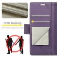 thumbnail image 3 of Jiahe Cover for Samsung Galaxy S20, Wallet Case with Card Holder Stand,with RFID Blocking Hybrid Shockproof Magnetic Clasp Flip Leather Full Body Protection Case Cover, purple, 3 of 7