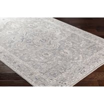 Boutique Rugs Brodhead Traditional Area Rug - Taupe, Dark Pink, PaleBlue - 18" x 18" Sample