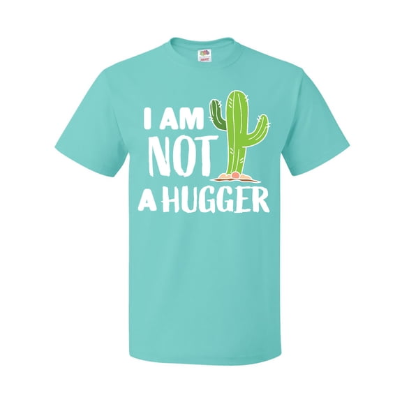 Inktastic I Am Not a Hugger with Cactus T-Shirt