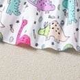 thumbnail image 5 of Girls Dresses Sizes 12-18 Months A-Line Fly Sleeve Cartoon Dinosaur Prints Holiday Party Dance Party Fit & Flare White Tutu Dress, 5 of 6