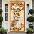 thumbnail image 6 of Happy Fall Y''all Door Cover Fall Front Porch Door Sign Banner Fall Autumn Thanksgiving Harvest Pumpkin Birthday Party Baby Shower Decoration and Supplies for Home, 6 of 6