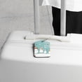 thumbnail image 5 of Square 2Pack PU Leather Merry Xmas Snowmen Cruise Luggage Tag with Privacy Cover and Stainless Steel Ring - Suitable for Travel Handbags Backpacks Luggage Tags, 5 of 6